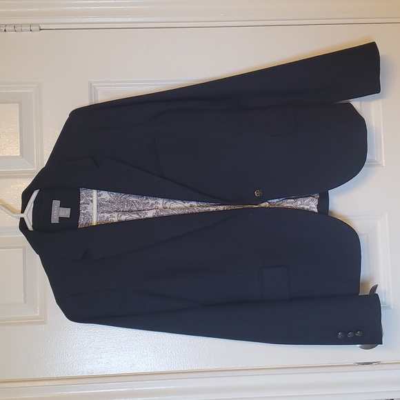 Navy Blue Lined Blazer - Picture 2 of 6